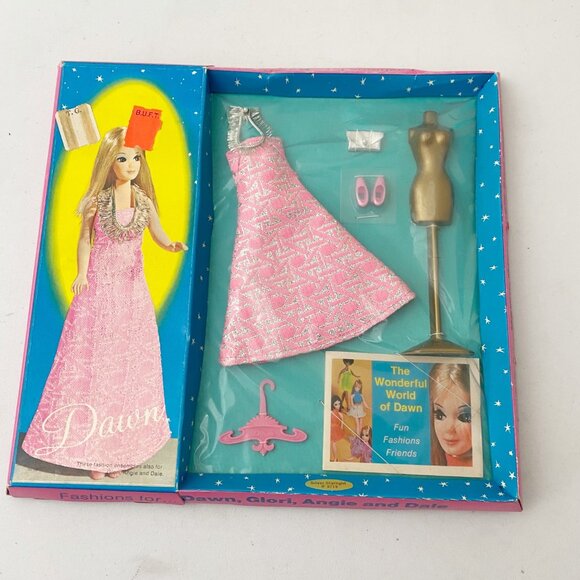 Vintage 70s Dawn Topper Toys Doll Clothes Outfit Silver Starlight - Picture 1 of 6